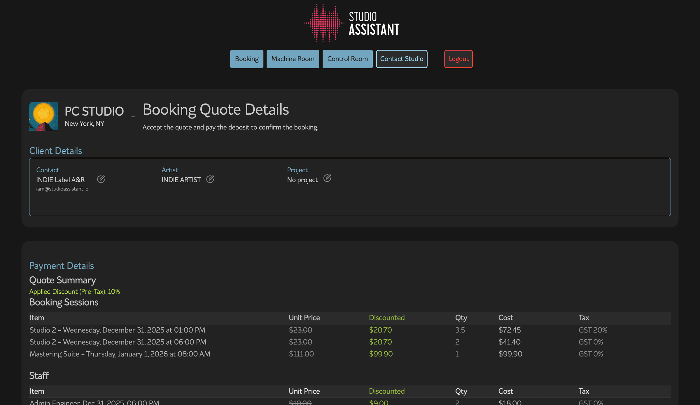 Fraud detection, card pre-authorization, optional 3% surcharge surfaced as one-click toggles.