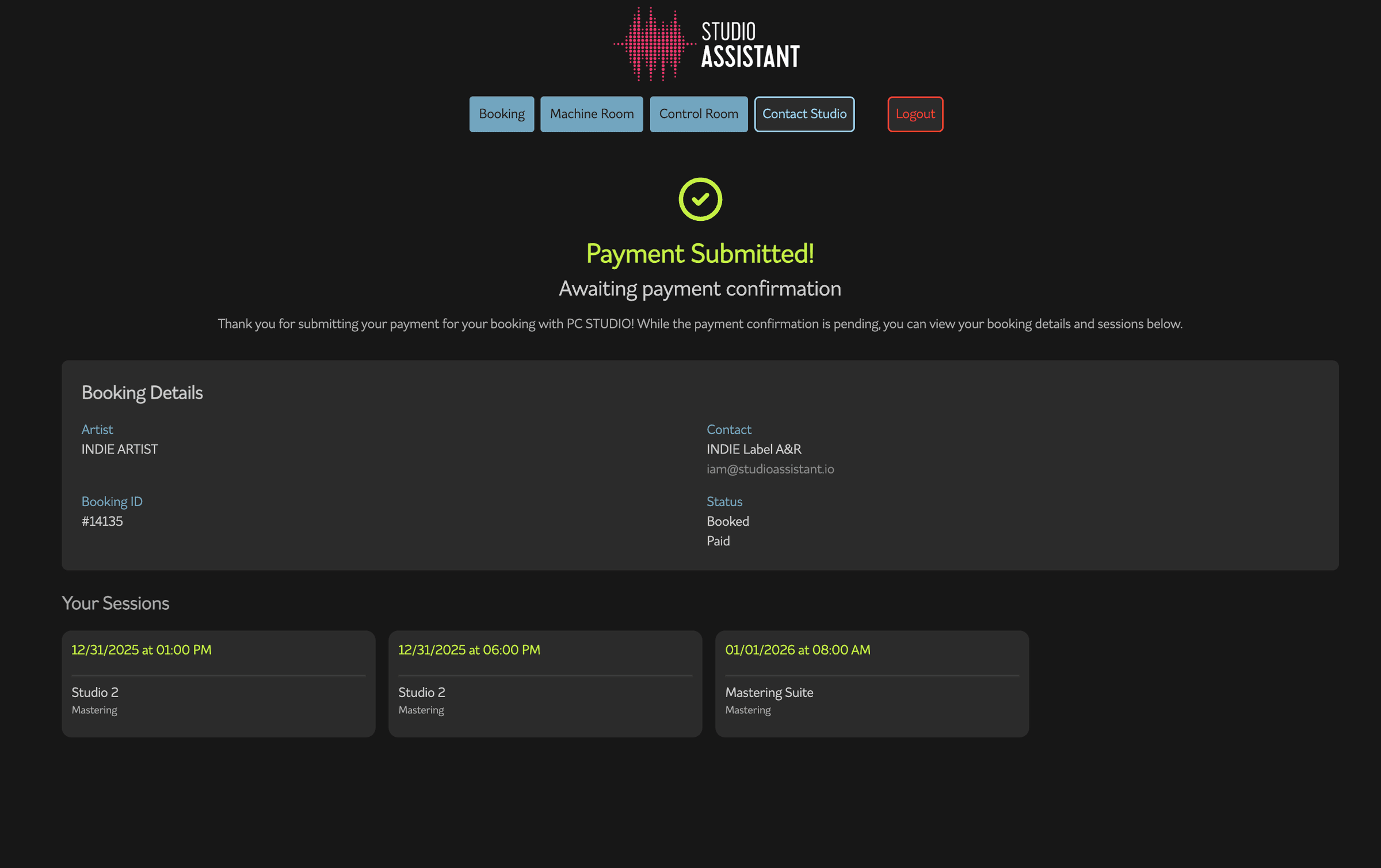Reactive across every state: pending → confirmed → declined → discounted → permission-gated.